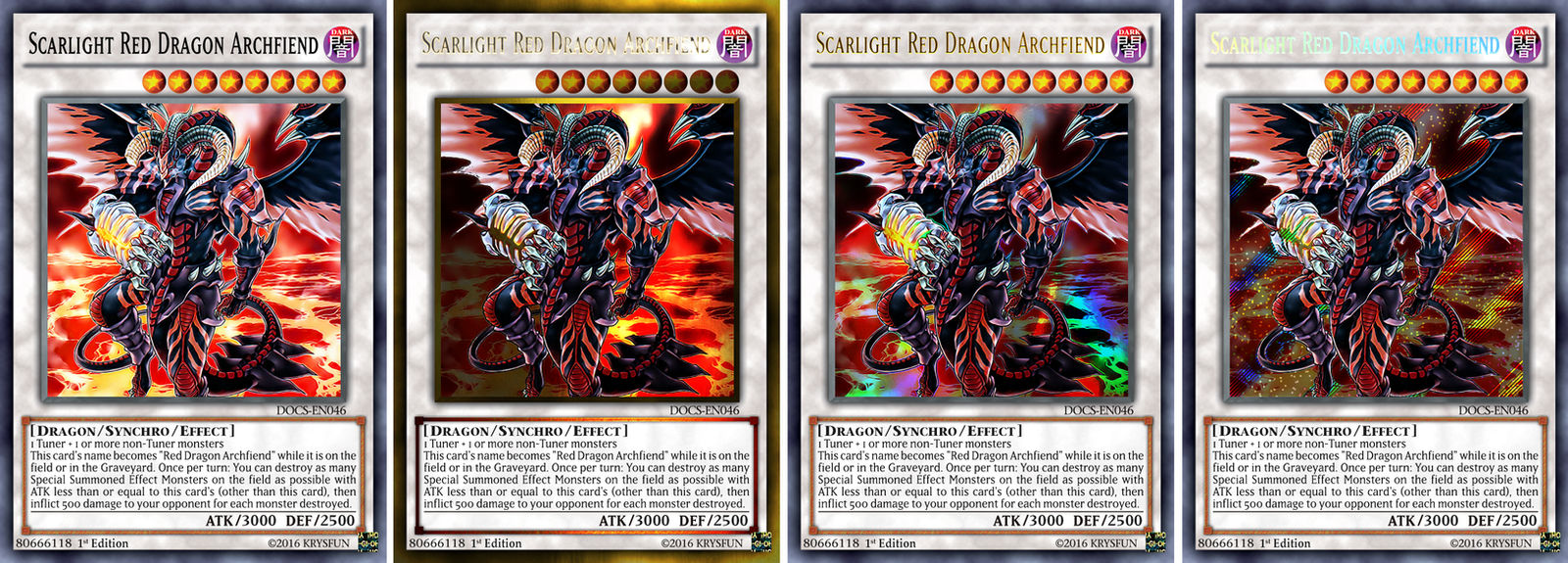yugioh scarlight red dragon archfiend deck Konami Red Dragon Archfiend for Casual
