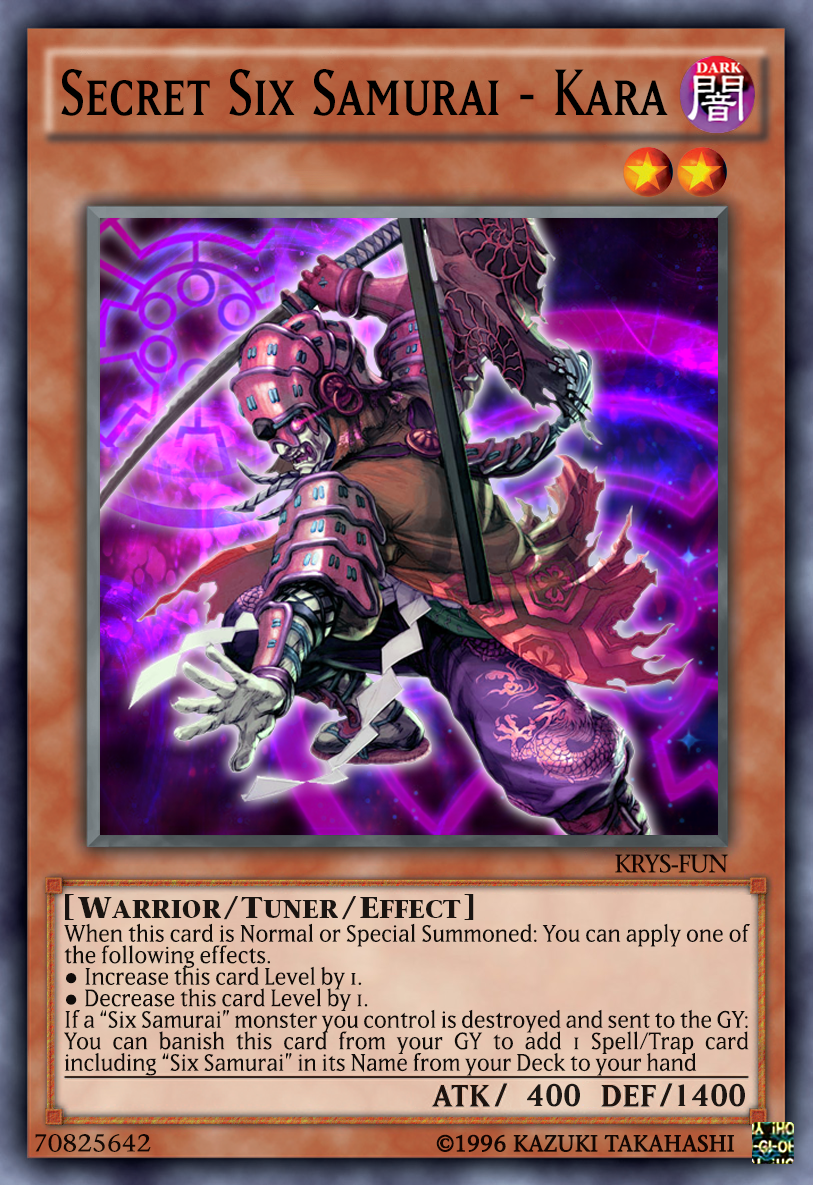yugioh new six samurai cards ROTA-EN039 Legendary Lord This is of the Super Rare rarity. Yu-Gi-Oh! Wiki - Secret Six