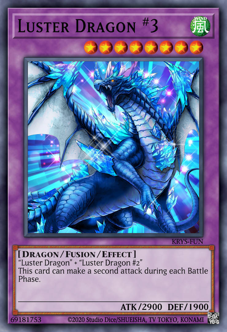 yugioh card luster dragon MFC-058 Ultra Rare Near Mint without the #2 in the Card Name.) Luster Dragon #3 (funcard) by