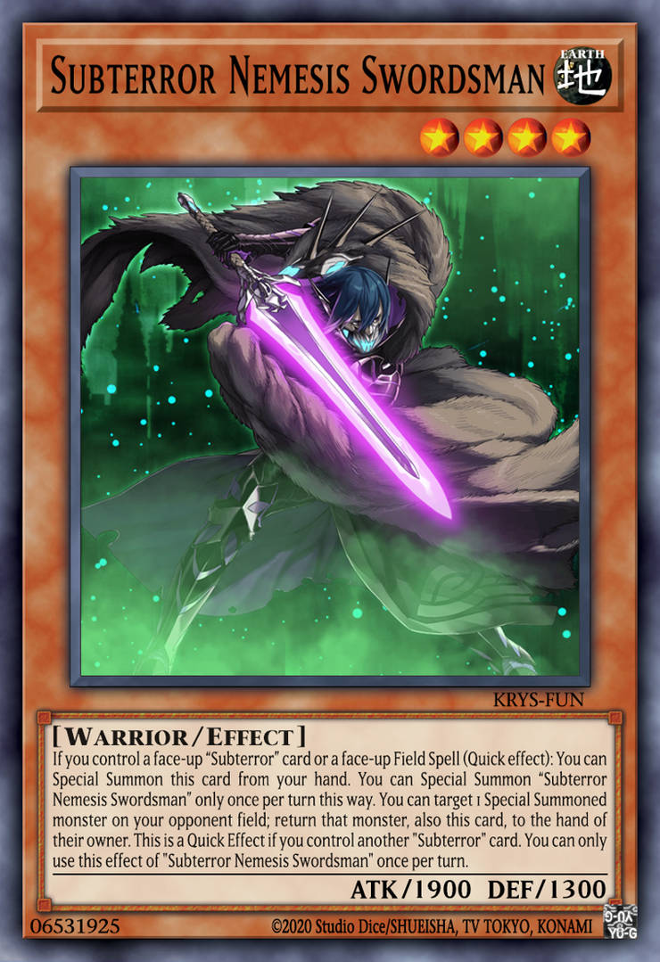 Subterror Subterror Nemesis Swordsman (funcard) by KrysFun on DeviantArt