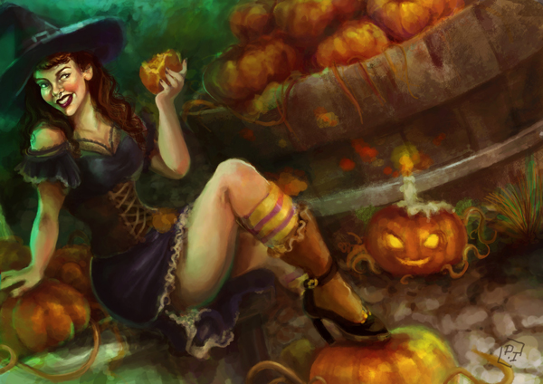 Halloween  Pin up witch