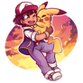 a boy and his pikachu