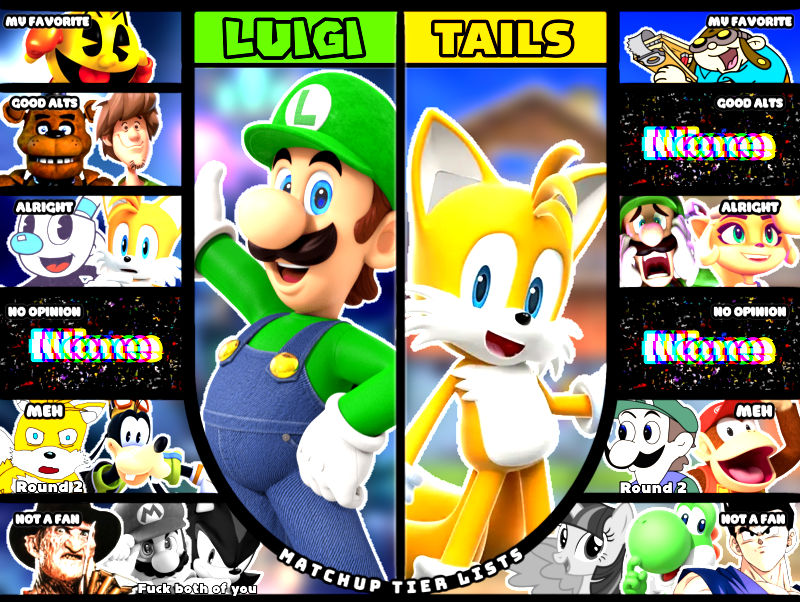 Luigi and Tails MU Tier List by NonToxicSonicFan on DeviantArt