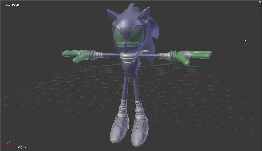 [Blender] Sonic Boom Sonic 3D Model