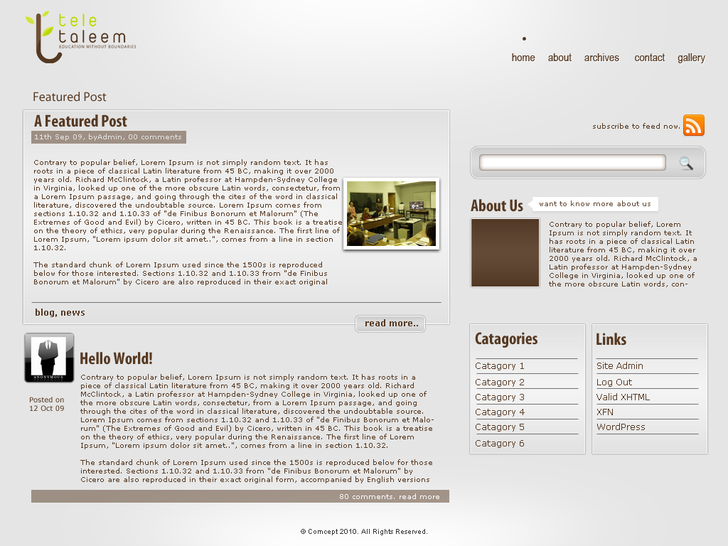 teletaleem wordpress theme