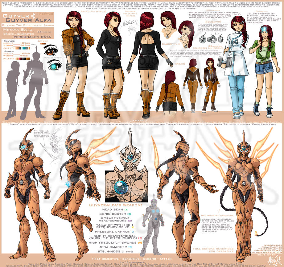 Guyver OC: GuyverAlfa - Miraya Sato - DataFile 1 by Lucithea