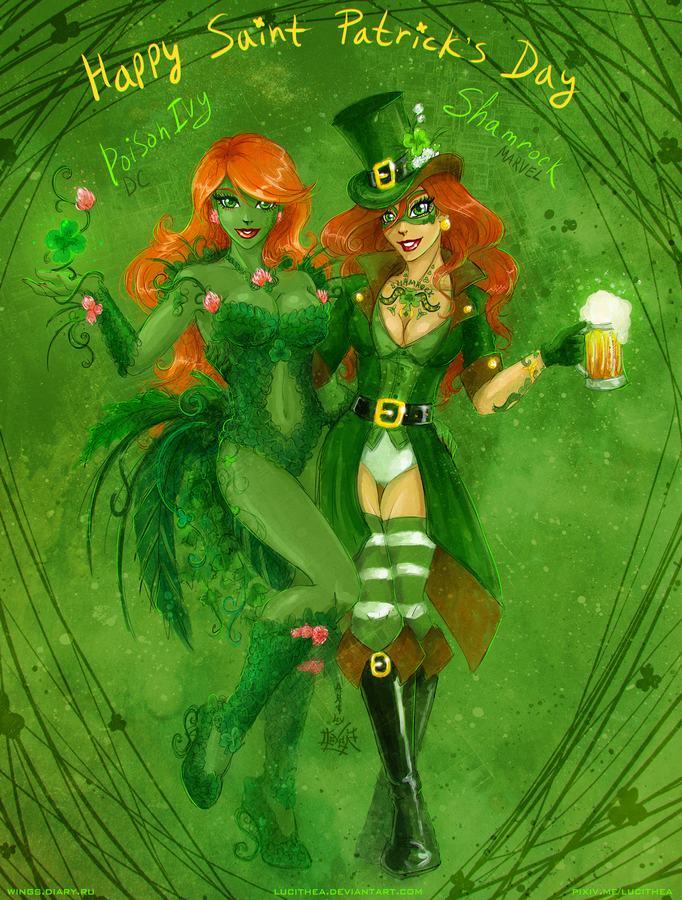 Shamrock and PoisonIvy - St.Patricks Day style