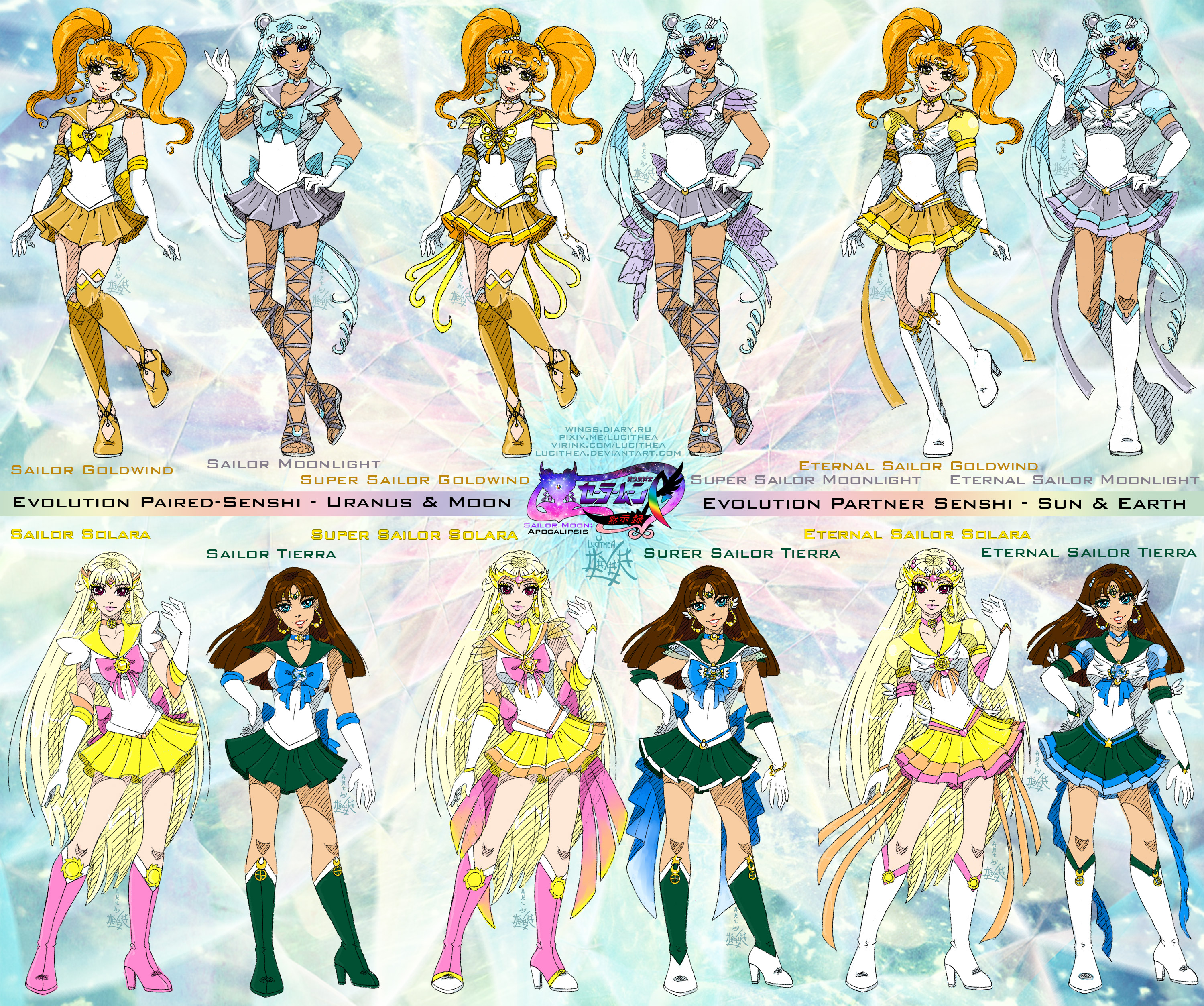 SMA: Evolution - Moon-Sun-Earth-Uranus by Lucithea