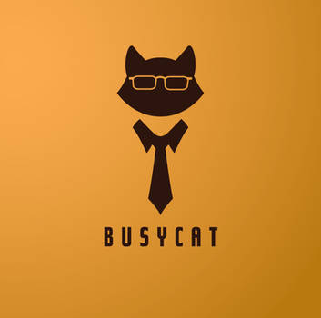 Busy Cat Coffee Logo template