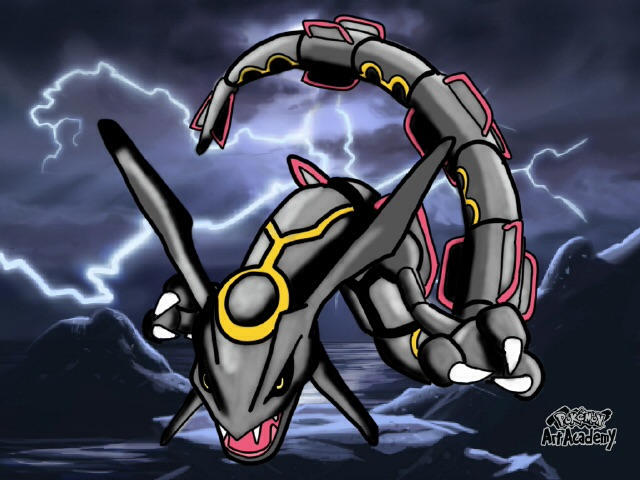 Shinon's art blog — Commission: Shiny Rayquaza