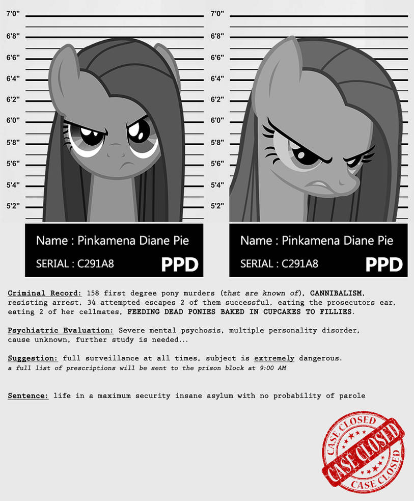 My little Criminal Records: Pinkamena Diane Pie