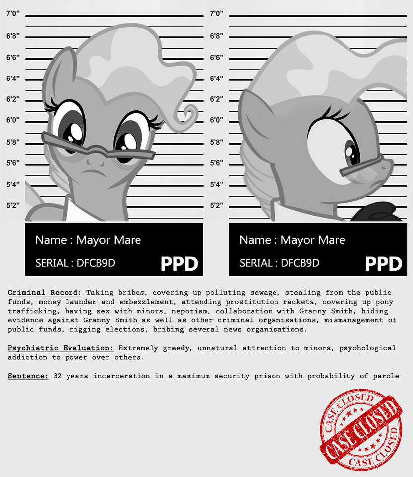 My little Criminal Records: Mayor Mare