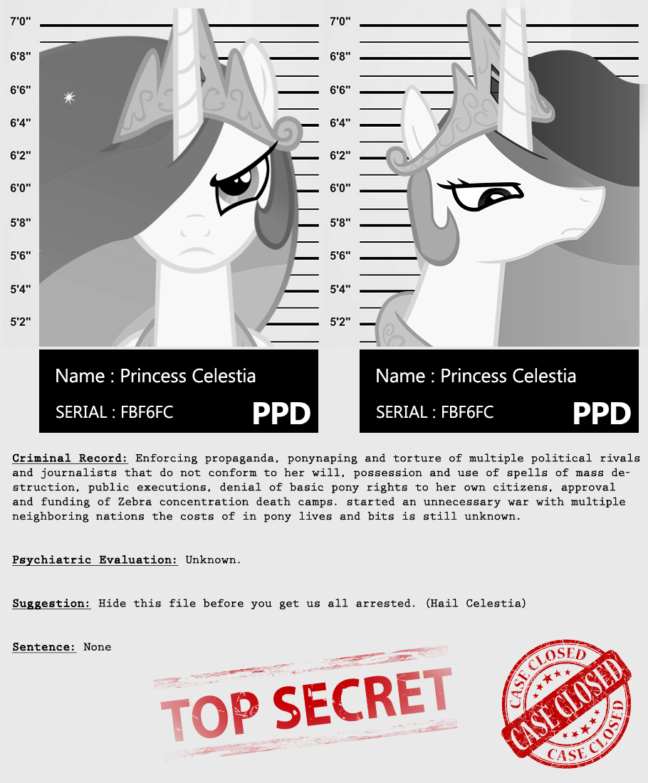 My little Criminal Records: Princess Celestia