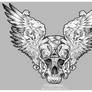 Winged Skull Design