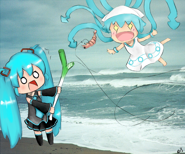 Miku and Squid Girl