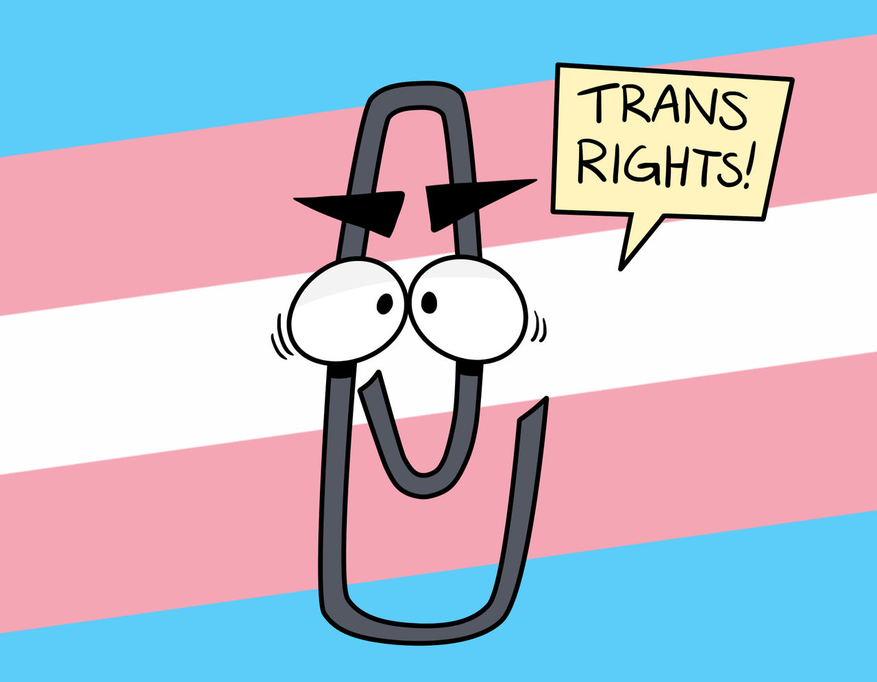 CLIPPY SAYS TRANS RIGHTS! by car-son on DeviantArt