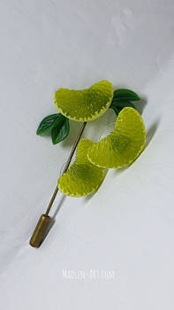 Juicy Lime,  brooch and earrings