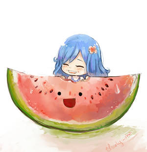 The lady n' melon of water