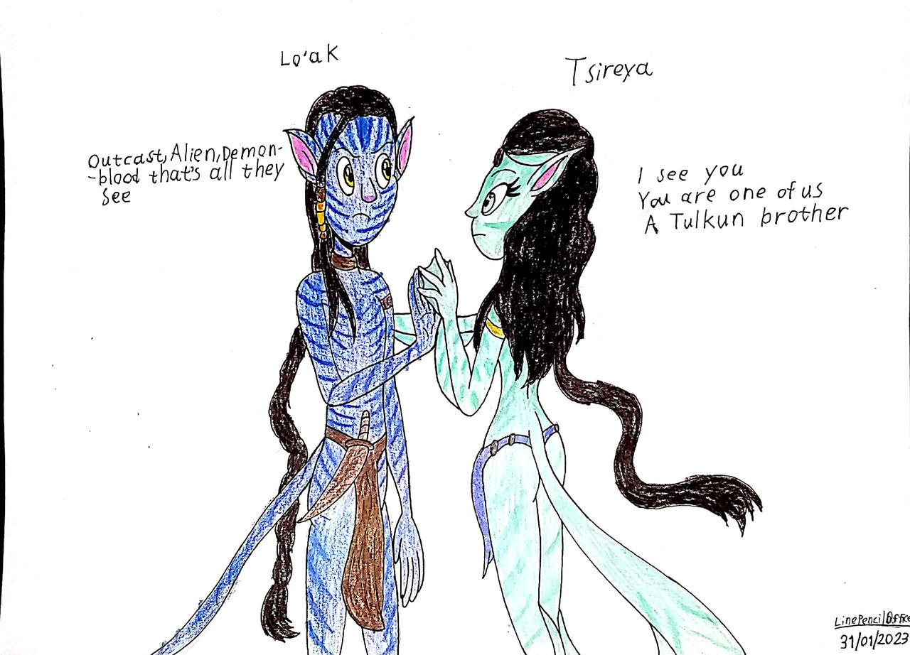 (Art Trade) Lo'ak and Tsireya by LinePencilOffice on DeviantArt