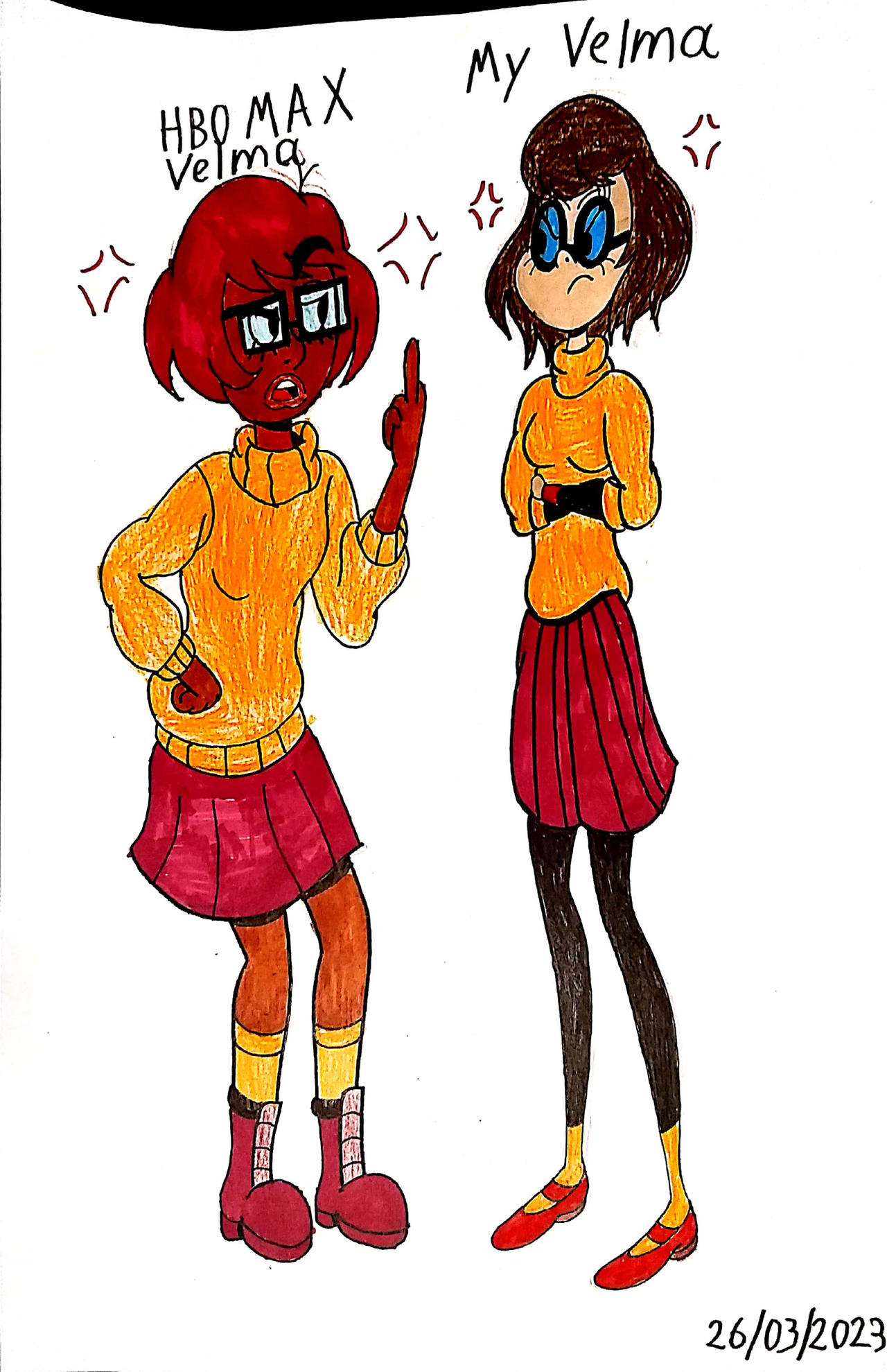 (HBO MAX'S) Velma vs (LinePencilOffice) Velma by PencilWalker on DeviantArt