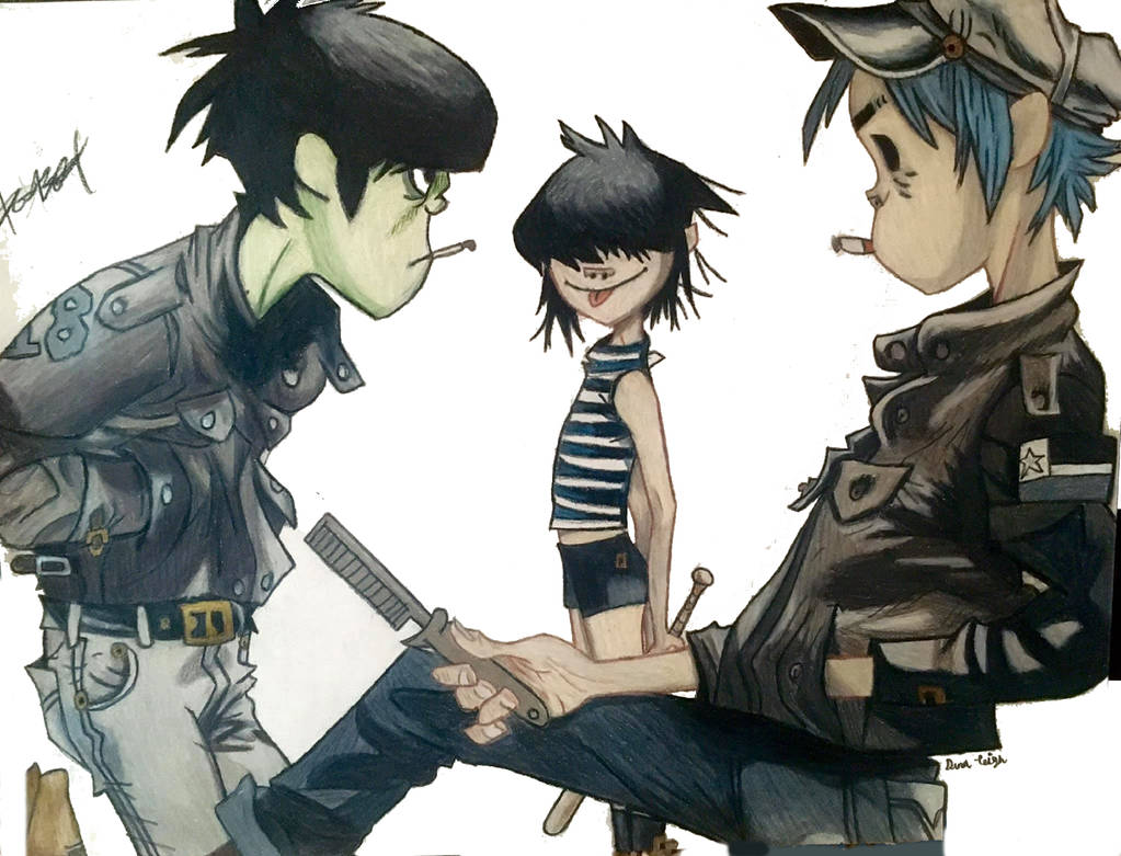 Murdic Pixel Gorillaz phase 3, Murdoc, Cyborg Noodle and 2-D by PuddinGal4302 on ...