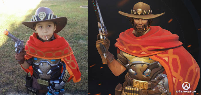 My son's McCree Overwatch Cosplay for Halloween