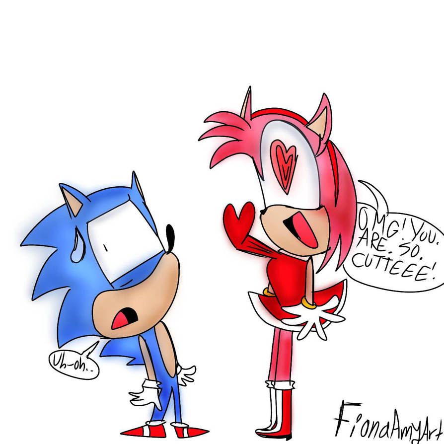 Classic Sonic & Amy Colored Version by MarnicIoso2 -- Fur Affinity [dot] net
