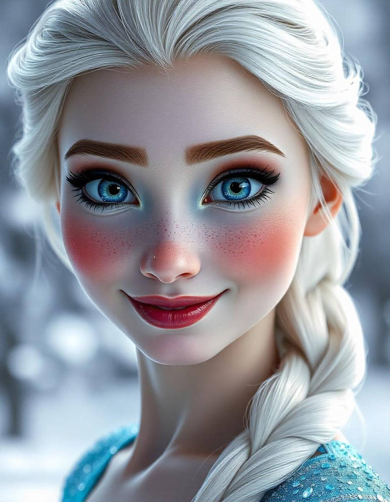 Elsa Front Rofile Elsa Face by Ai by Ai-Art-Space on DeviantArt