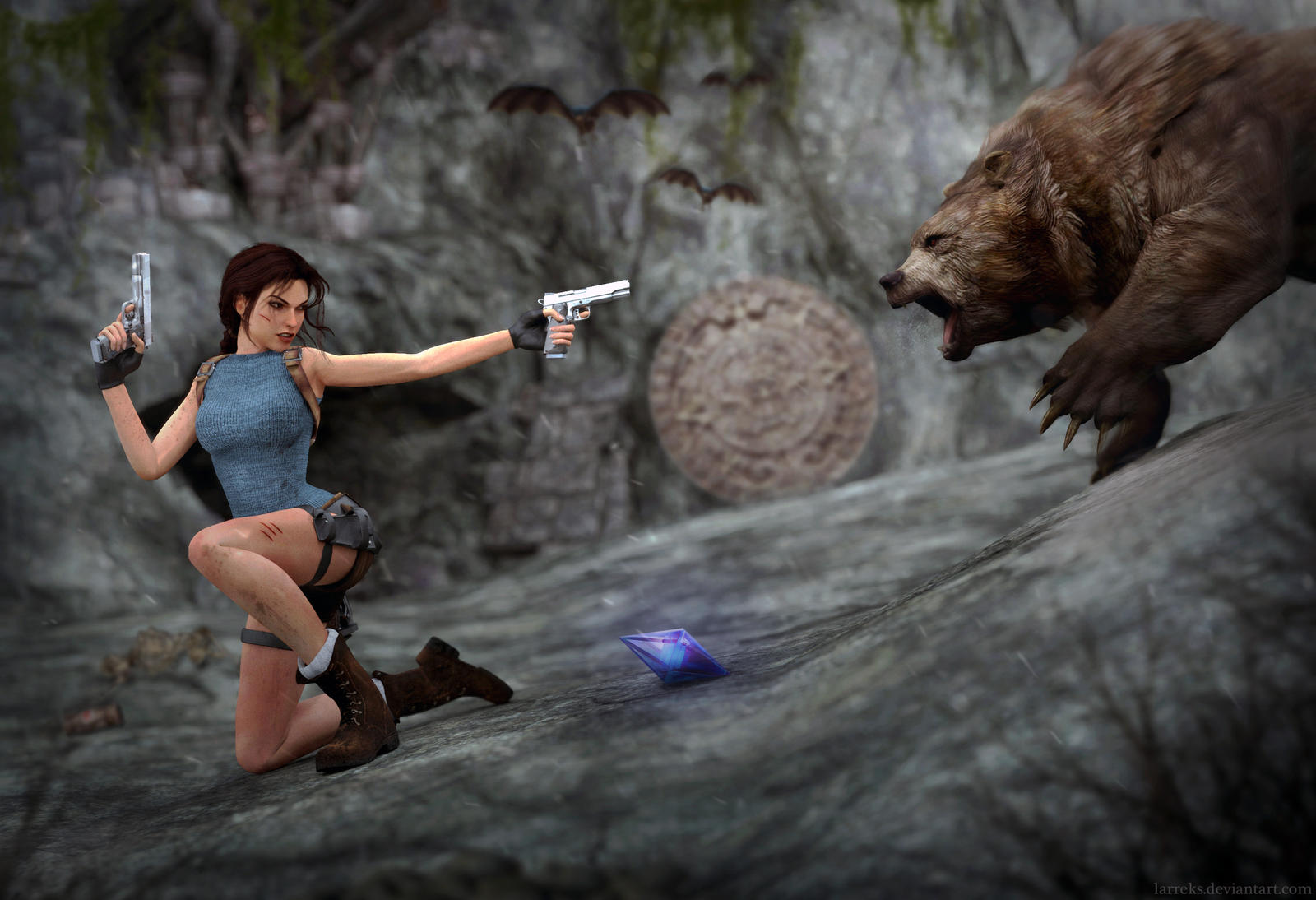 Tomb Raider Anniversary - Fight with bear