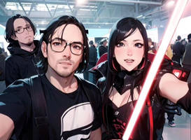 photo version anime - selfie with cosplayer 11
