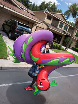 photo version cartoon - inflatable snake 89