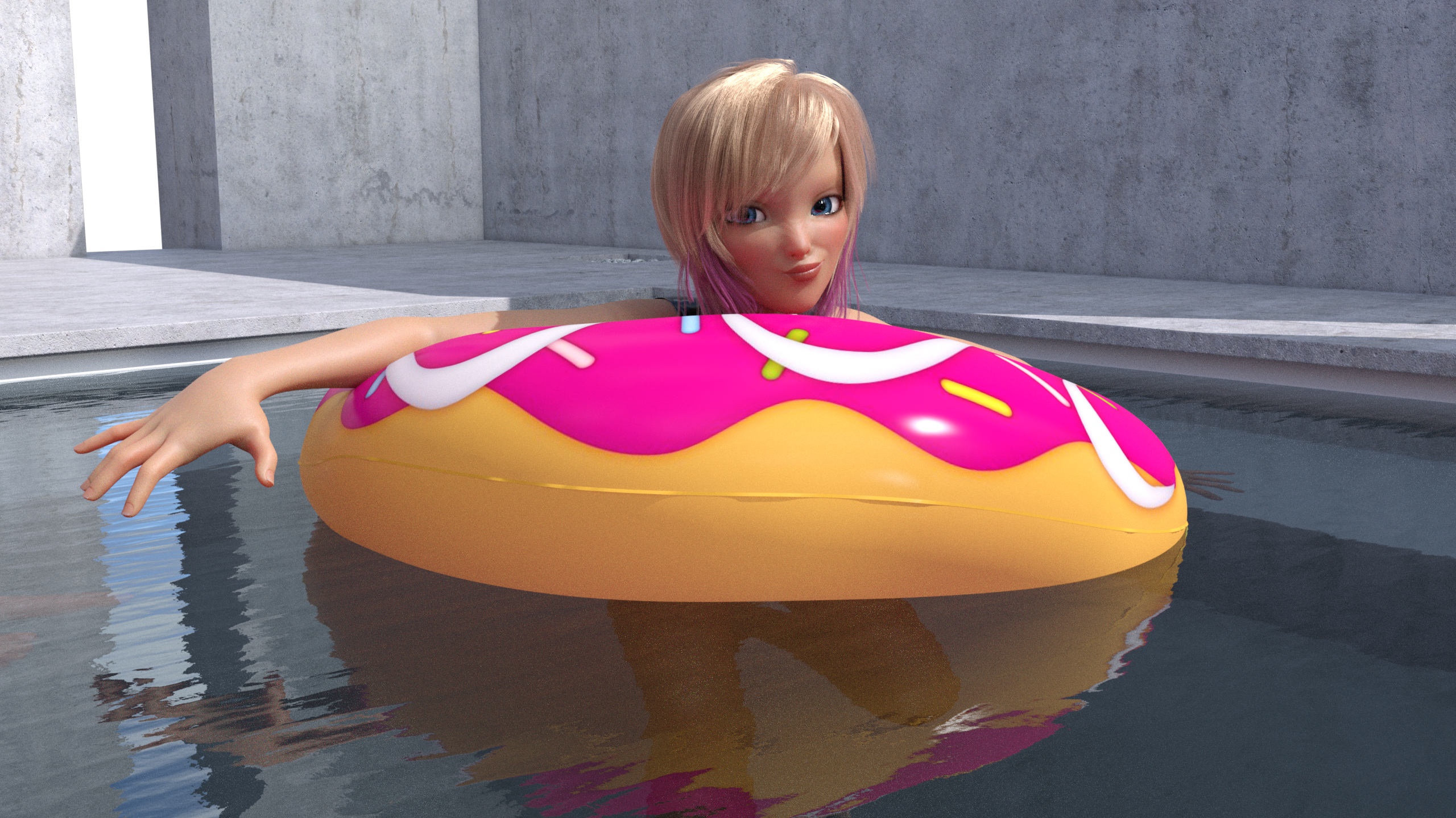 Barbie With Inflatbles Daz 3D - Barbie in the pool with inflatables! 8 by delta-28 on DeviantArt