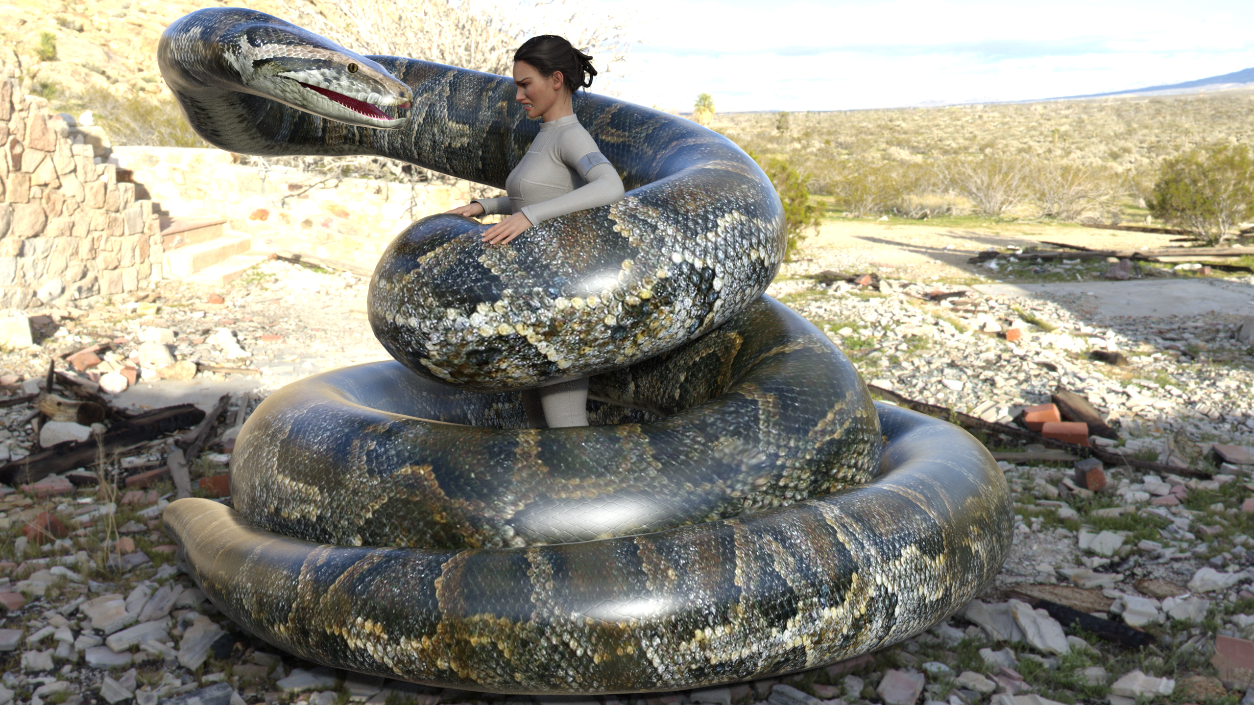 3d Daz Python Daz 3D - Padme Amidala vs Python (Titanoboa) 13 by delta-28 on DeviantArt