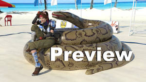 Daz 3D - Titanoboa squeezes Jessie 1 (Preview)