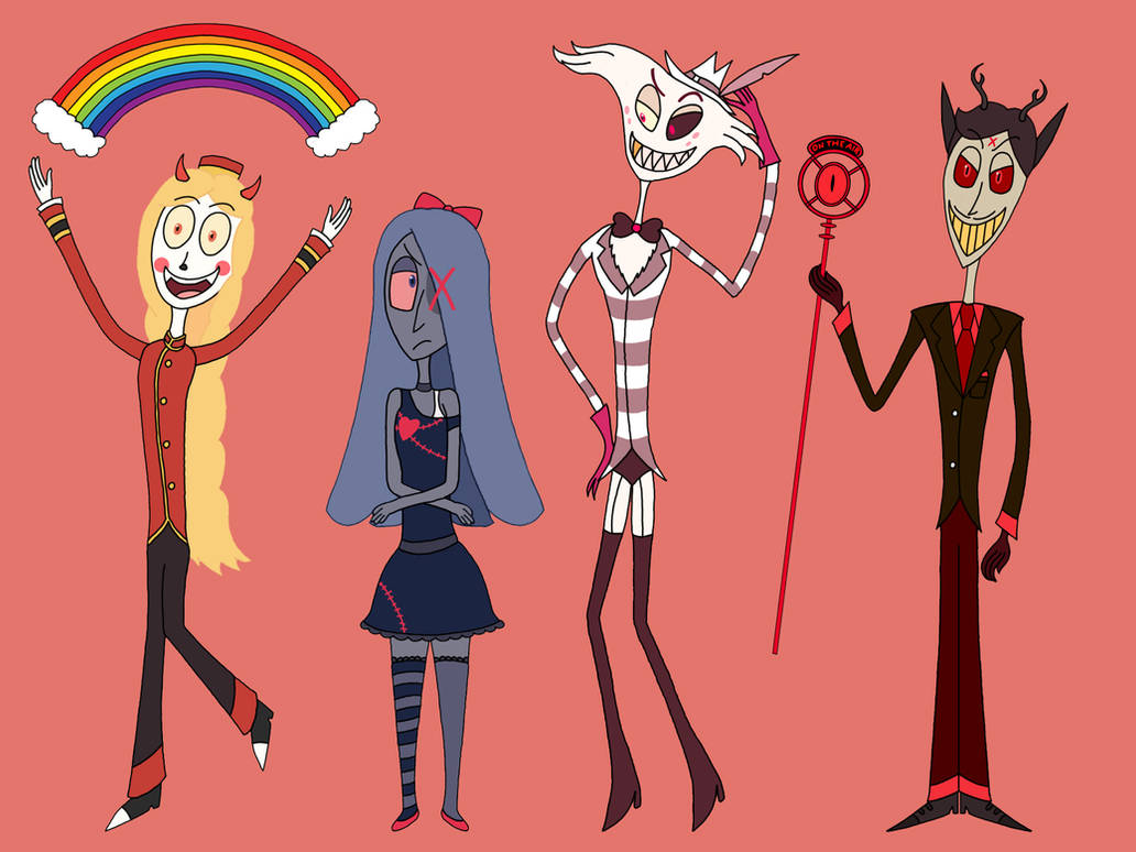 Hazbin Hotel Characters Redesign Lineup By TimBurton01 On DeviantArt ive-made-the-hazbin-hotel-height-chart-fandom