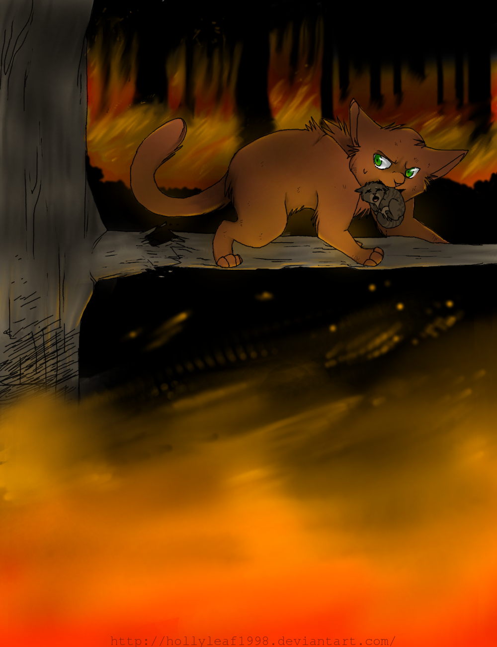 Fireheart saves Bramblekit