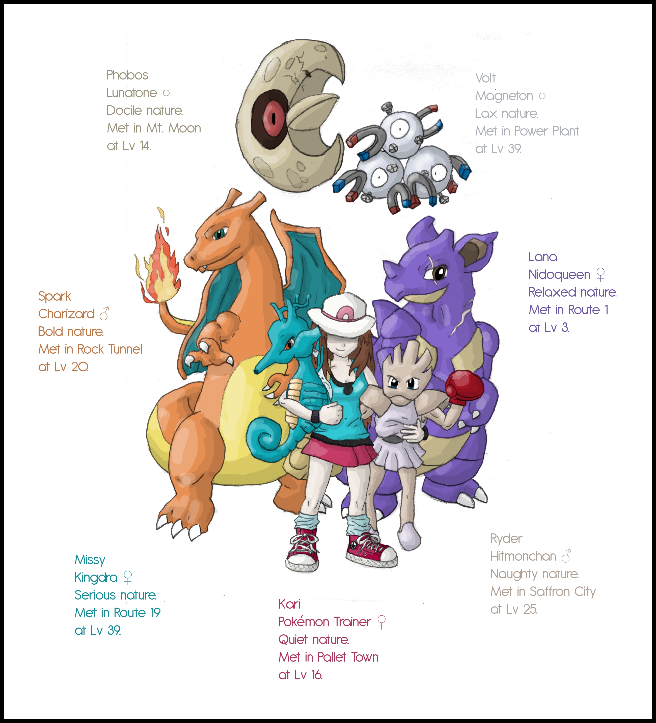 FireRed Randomizer Nuzlocke Final Team by Haychel on DeviantArt