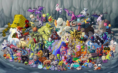 Gotta Draw 'em All: Rock Type Collaboration by Krisantyne