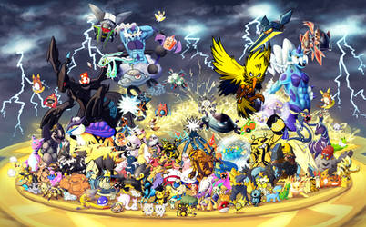 Gotta Draw 'em All: Electric Type Collaboration by Krisantyne