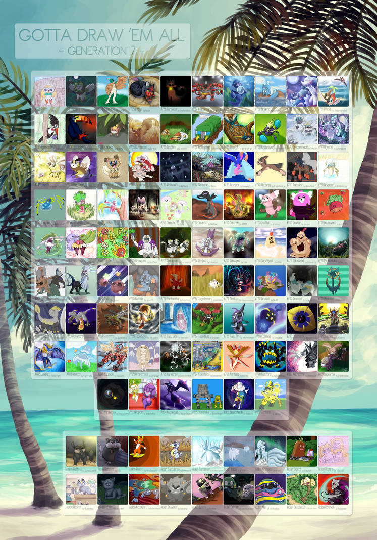 Gotta Draw 'em All: Generation 7 Collaboration by Krisantyne