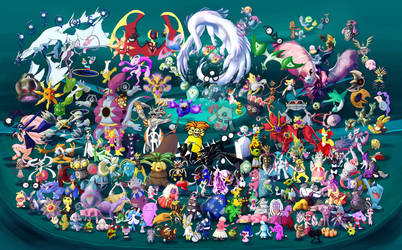 Gotta Draw 'em All: Psychic Type Collaboration by Krisantyne