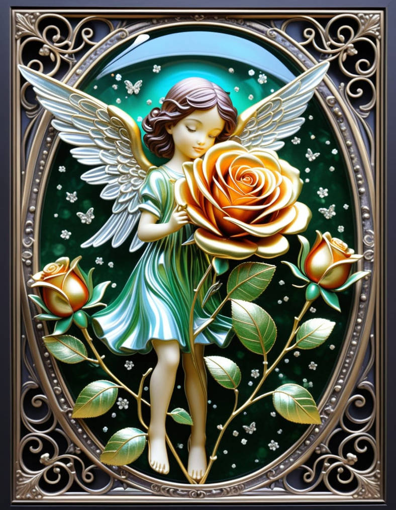 Beautiful Angel Roses Angel of roses by newyrican on DeviantArt