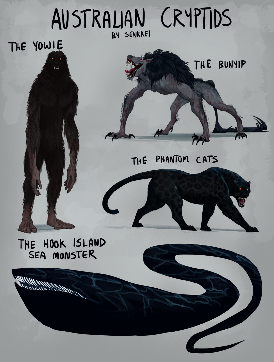 australian cryptids by Senkkei on DeviantArt