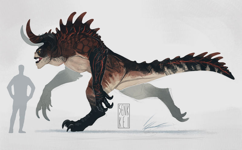 Red Alpha Death alpha deathclaw by Senkkei on DeviantArt