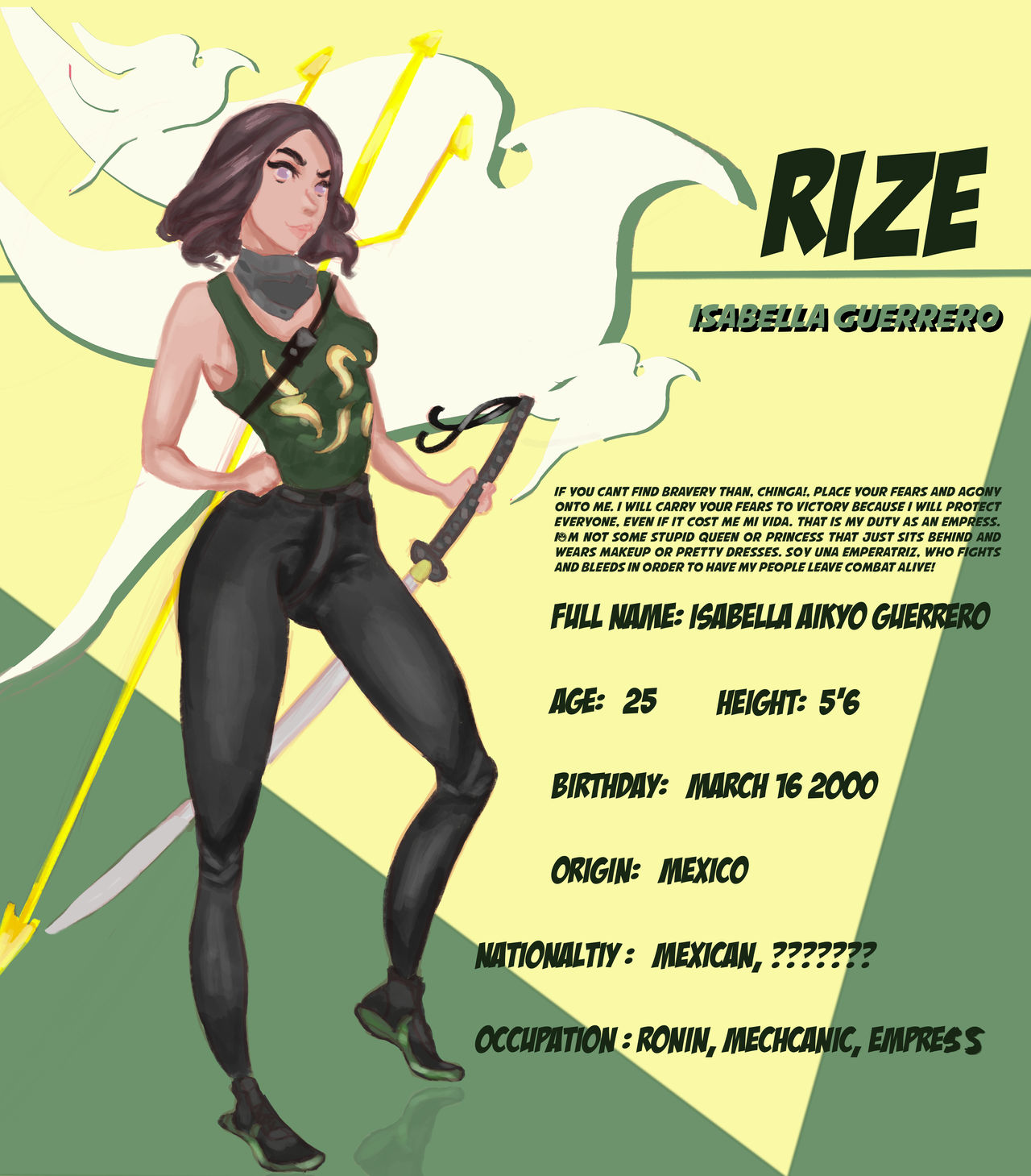 My original Character's Bio by RanCastArtz on DeviantArt