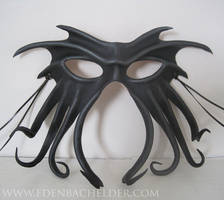 Cthulhu leather mask, black