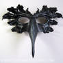 Raven mask in blue-black and pewter
