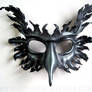 Gryphon leather mask, iron and blue pewter