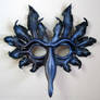 Bird mask in midnight blue and metallic violet