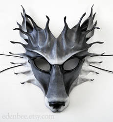 Leather wolf mask